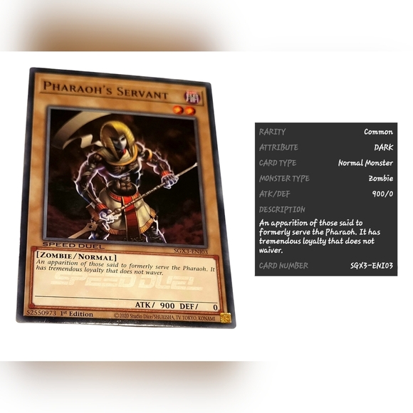 YU-GI-OH LOT OF 2 CARDS ~ ZOMBIE PHARAOH'S SERVANT ~ PHARAONIC PROTECTOR (NEW) - Picture 2 of 4